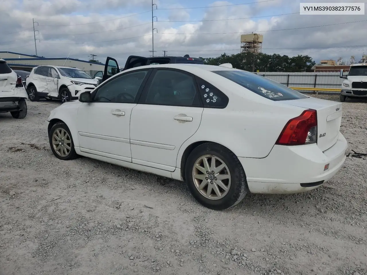 2008 Volvo S40 2.4I VIN: YV1MS390382377576 Lot: 56708795