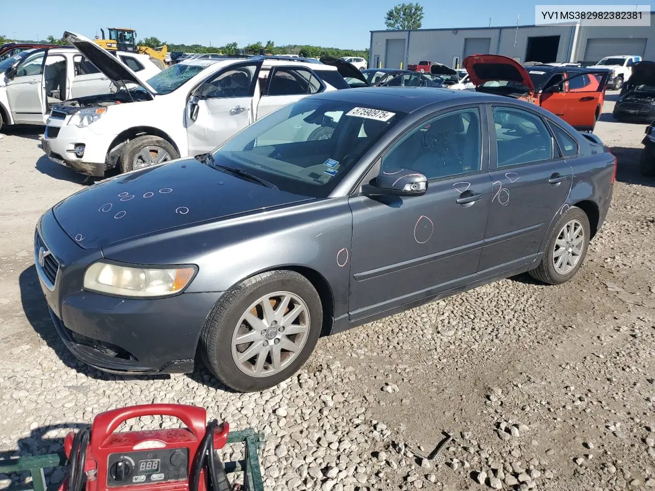 2008 Volvo S40 2.4I VIN: YV1MS382982382381 Lot: 57590975