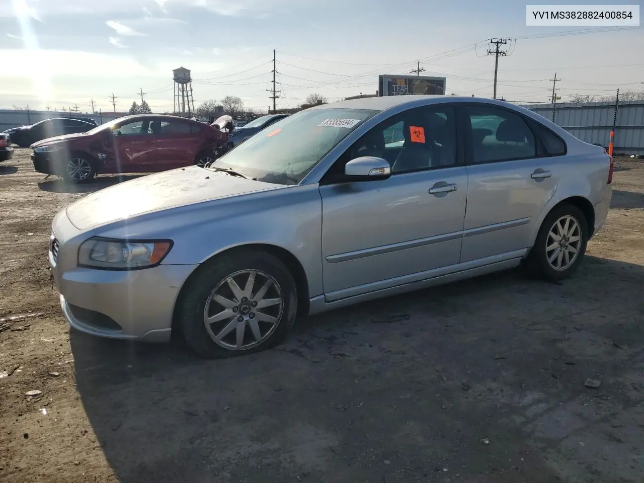 2008 Volvo S40 2.4I VIN: YV1MS382882400854 Lot: 62468085