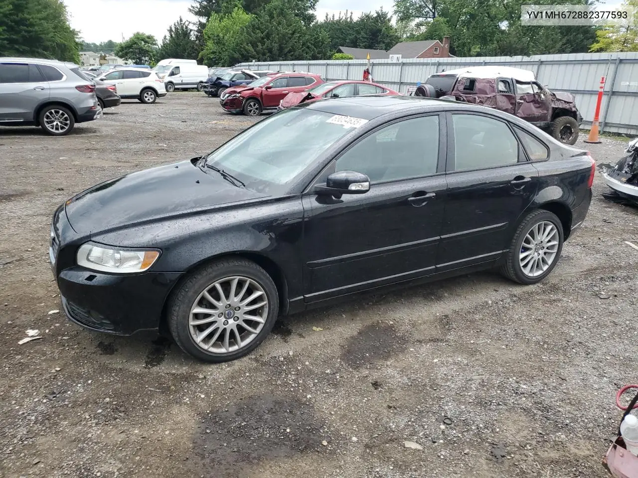 2008 Volvo S40 T5 VIN: YV1MH672882377593 Lot: 63034635