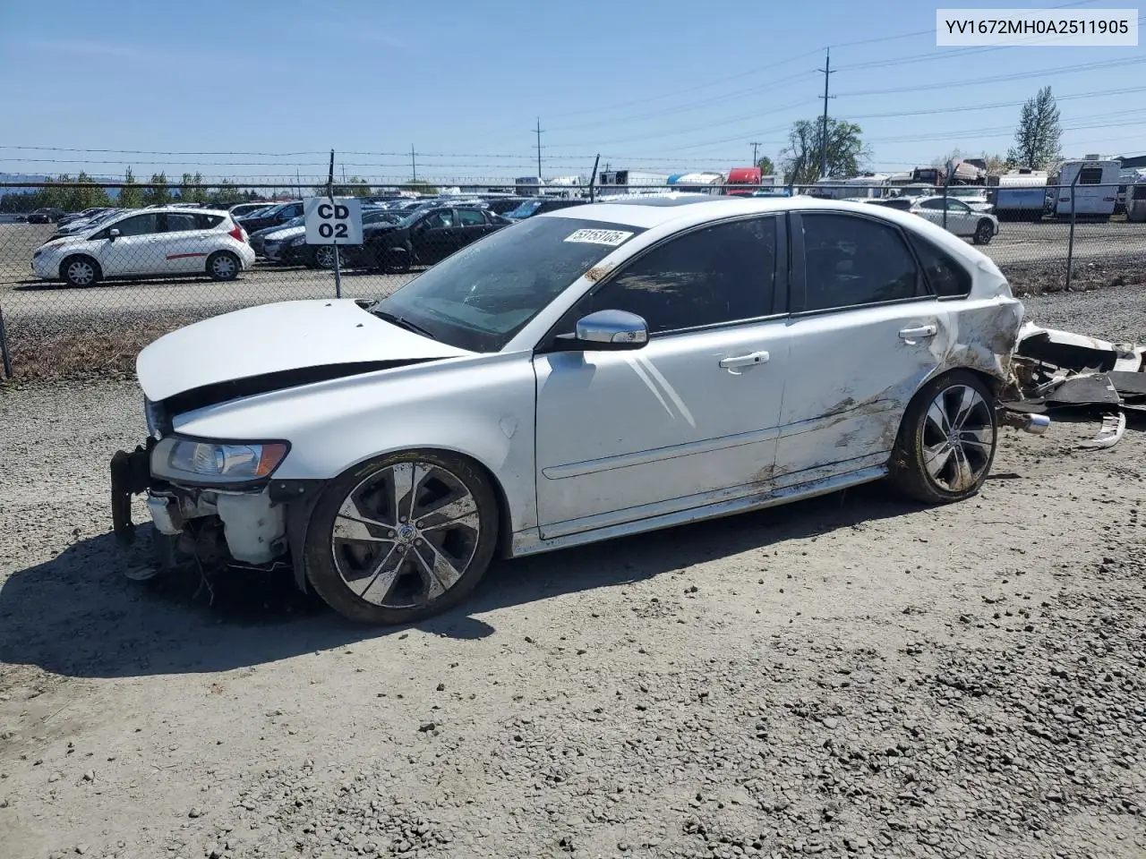 2010 Volvo S40 T5 VIN: YV1672MH0A2511905 Lot: 53153105