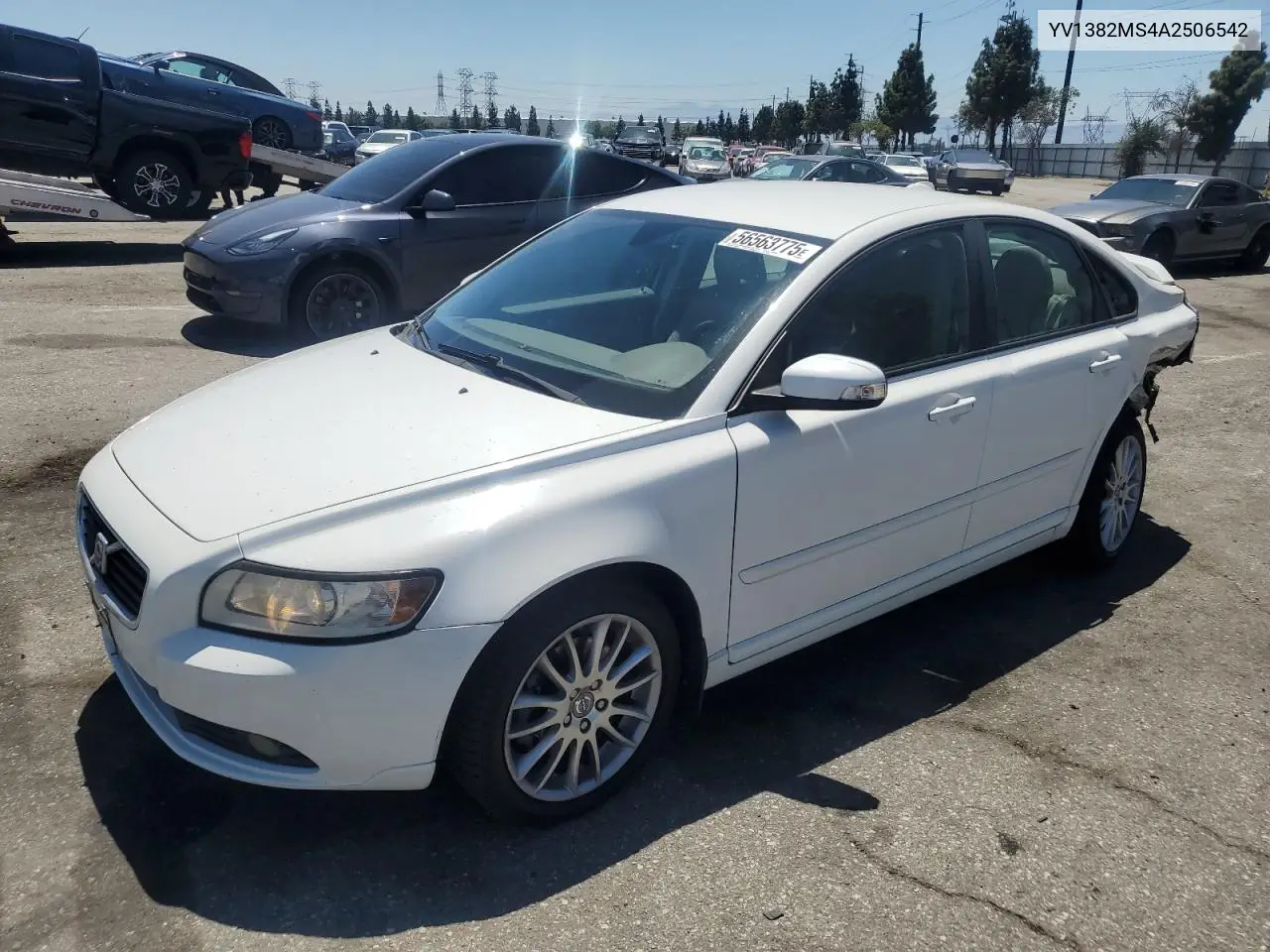 2010 Volvo S40 2.4I VIN: YV1382MS4A2506542 Lot: 56563775