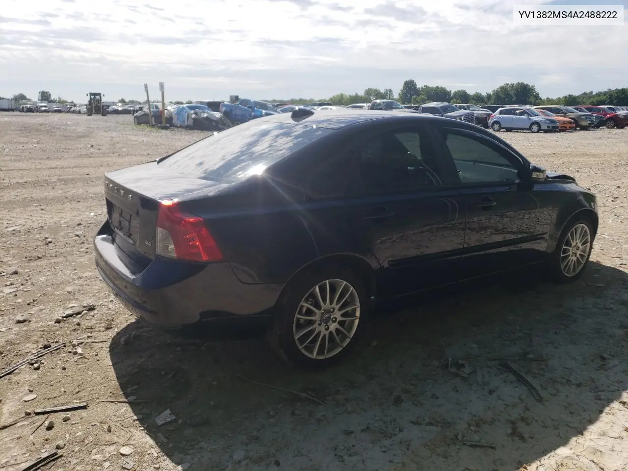 2010 Volvo S40 2.4I VIN: YV1382MS4A2488222 Lot: 63010145