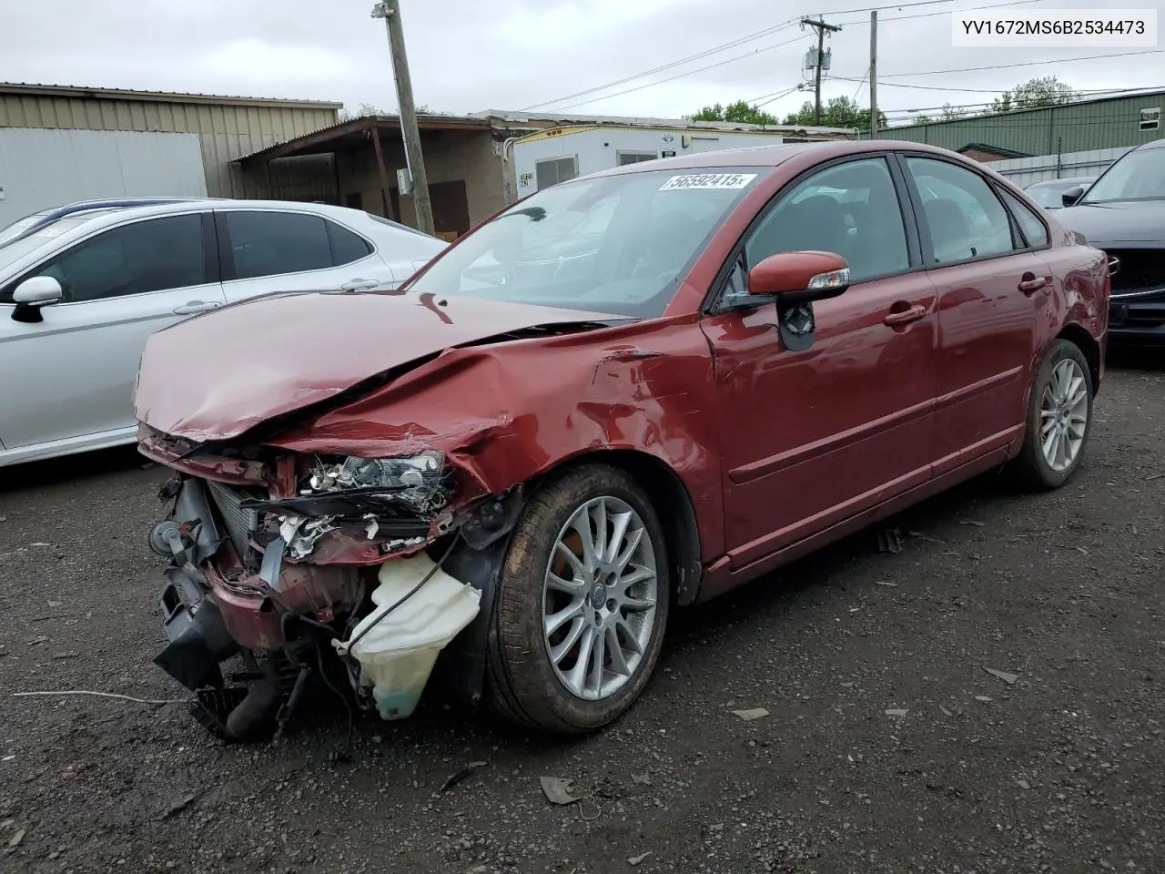 2011 Volvo S40 T5 VIN: YV1672MS6B2534473 Lot: 56592415