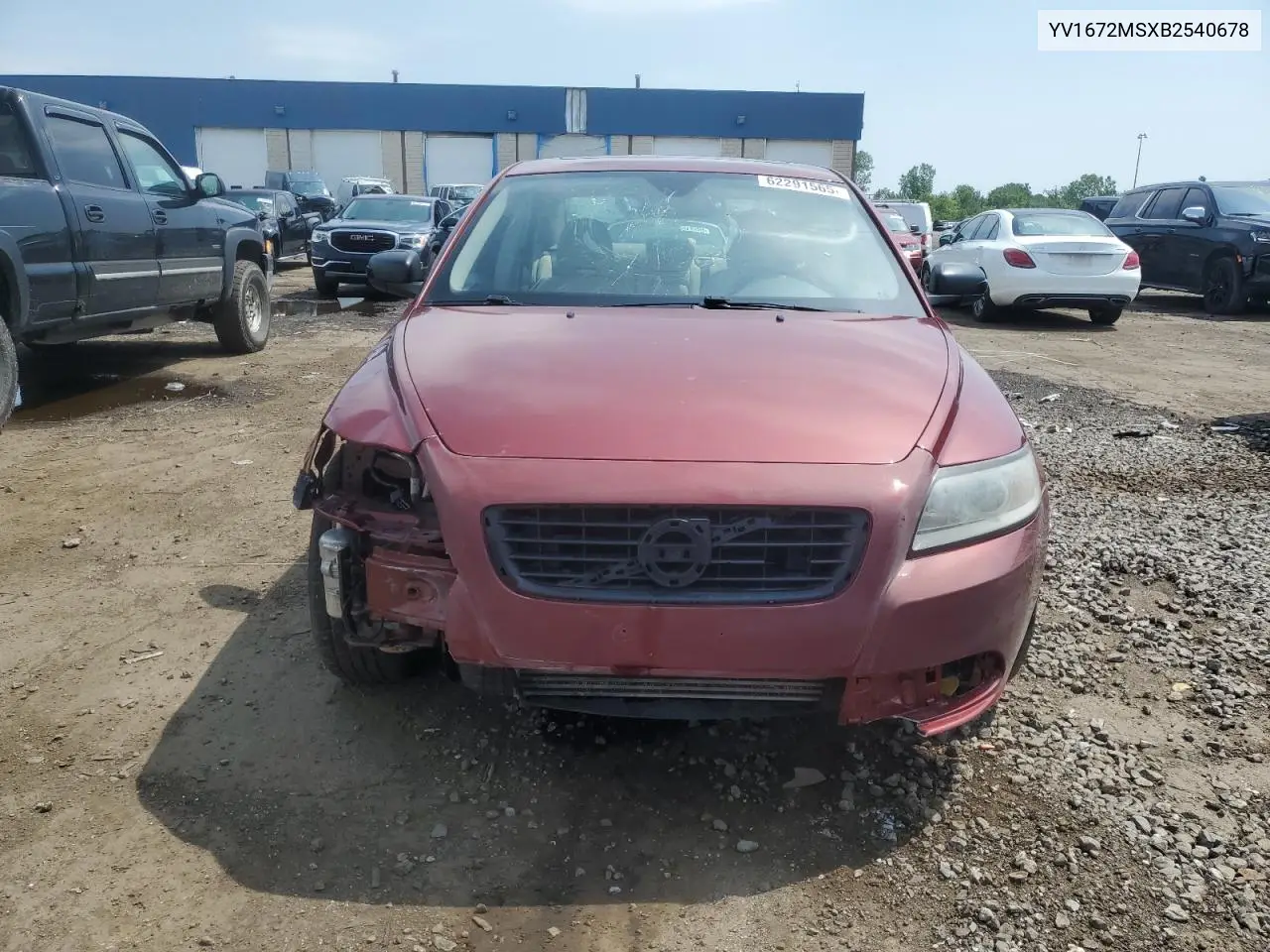 2011 Volvo S40 T5 VIN: YV1672MSXB2540678 Lot: 62291565