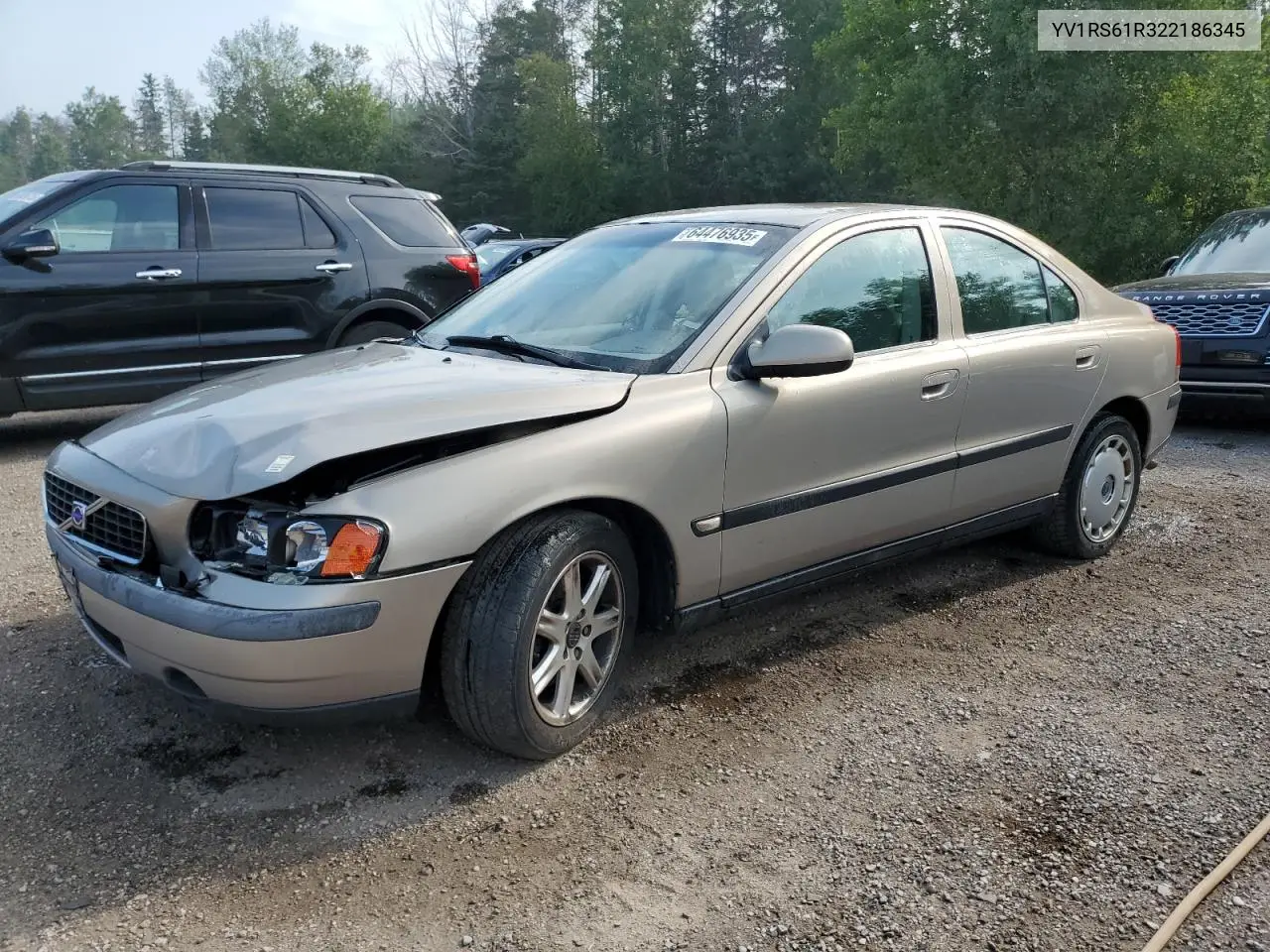 2002 Volvo S60 VIN: YV1RS61R322186345 Lot: 64476935