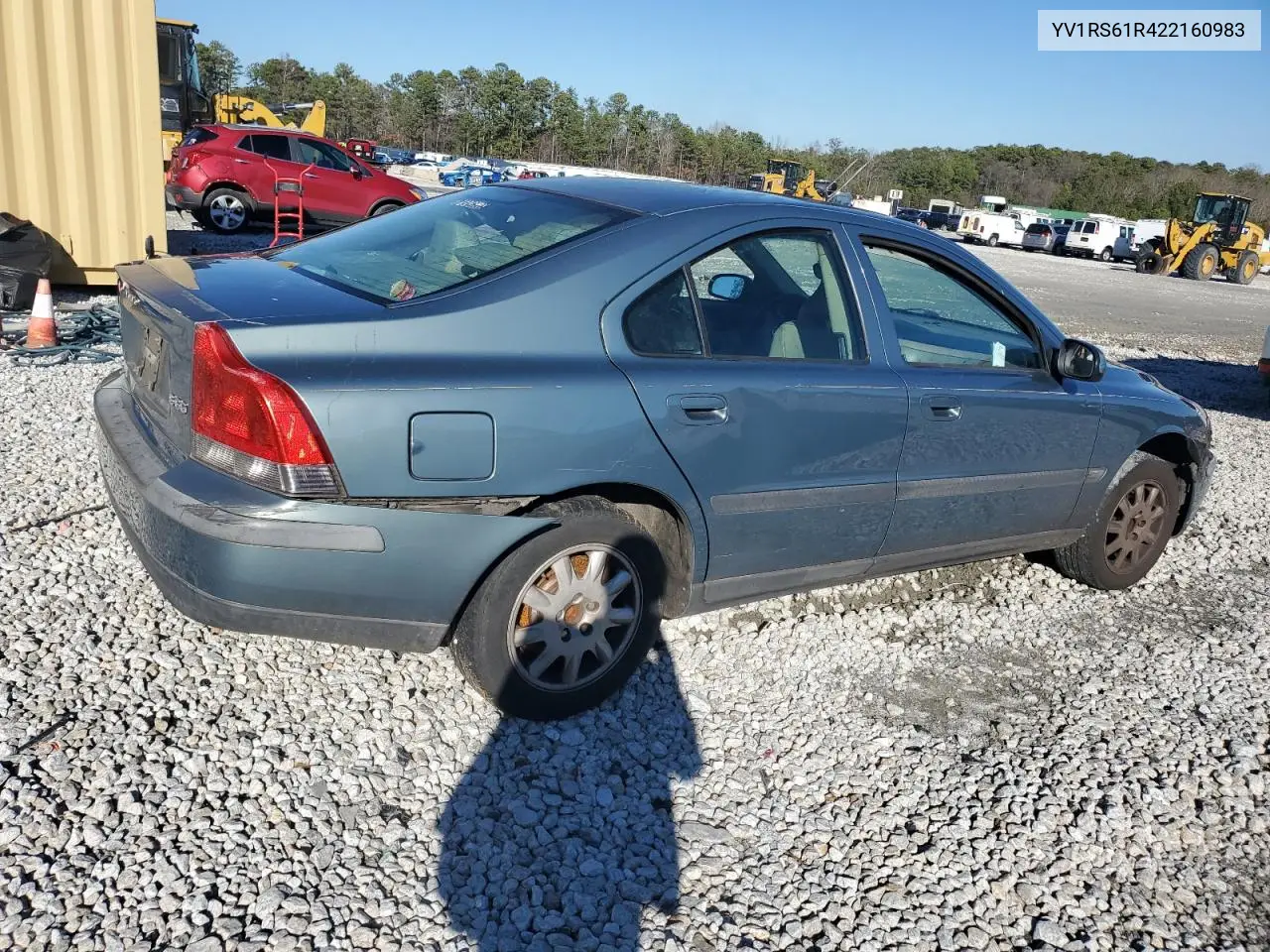 2002 Volvo S60 VIN: YV1RS61R422160983 Lot: 85778614