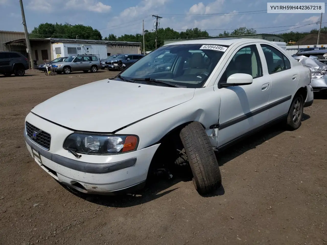 2004 Volvo S60 2.5T VIN: YV1RH59H442367218 Lot: 62094495