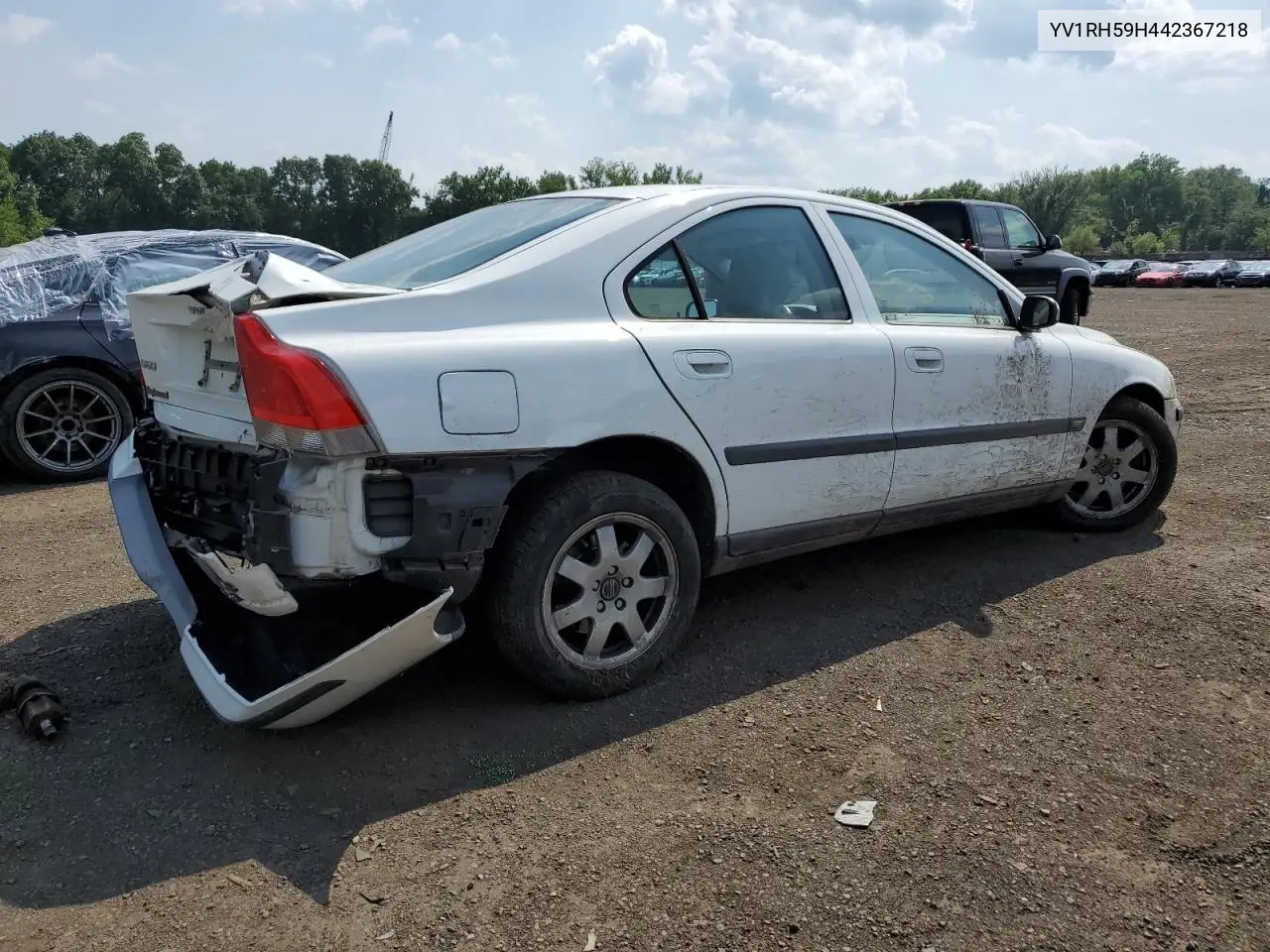 2004 Volvo S60 2.5T VIN: YV1RH59H442367218 Lot: 62094495