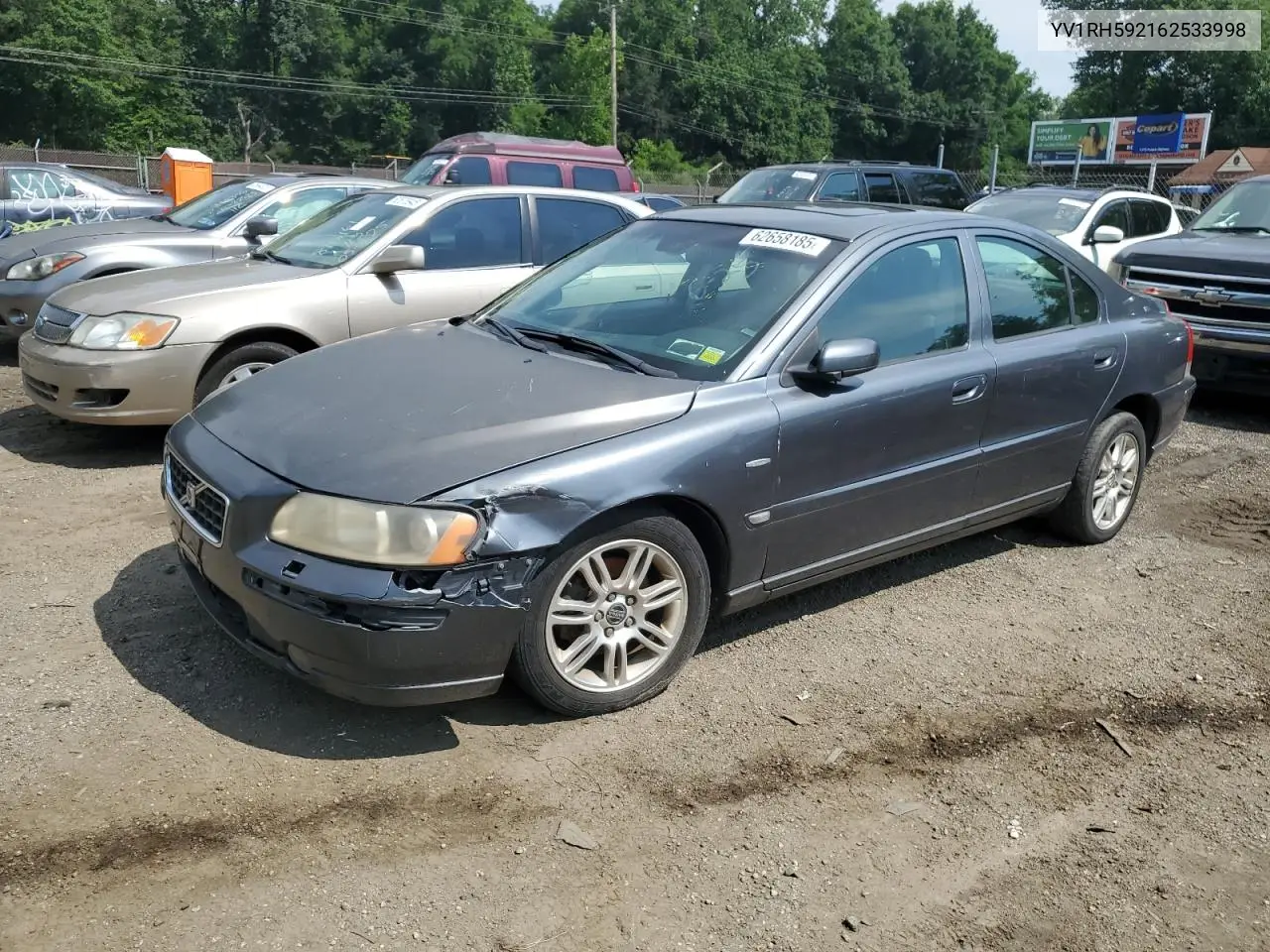 2006 Volvo S60 2.5T VIN: YV1RH592162533998 Lot: 62658185