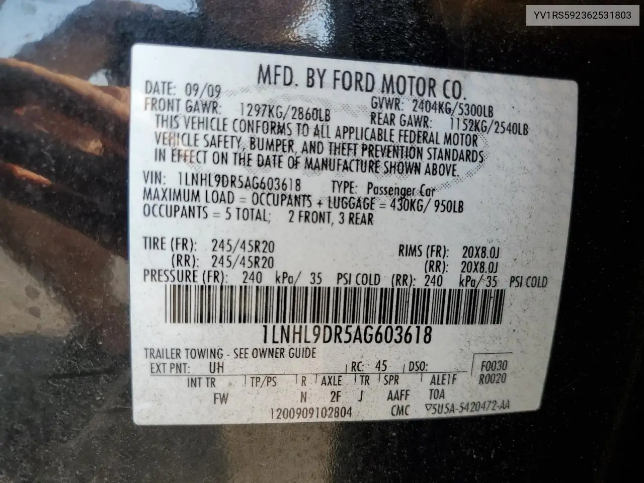 2006 Volvo S60 2.5T VIN: YV1RS592362531803 Lot: 66016284