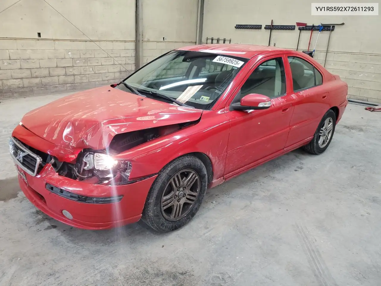 2007 Volvo S60 2.5T VIN: YV1RS592X72611293 Lot: 56759925