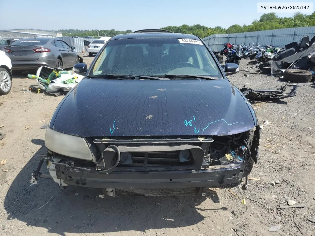 2007 Volvo S60 2.5T VIN: YV1RH592672625142 Lot: 63244995
