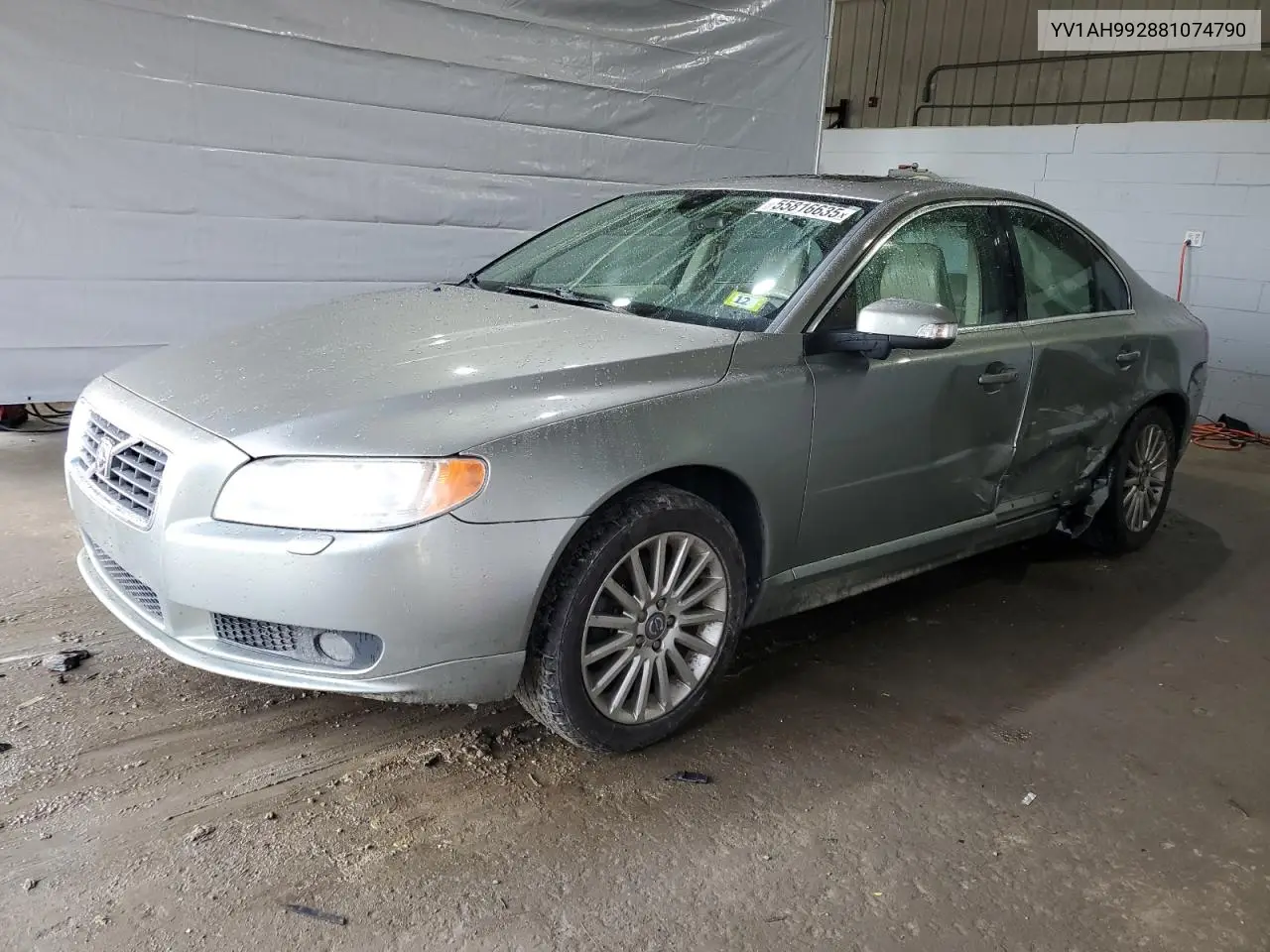 2008 Volvo S80 T6 Turbo VIN: YV1AH992881074790 Lot: 55816635