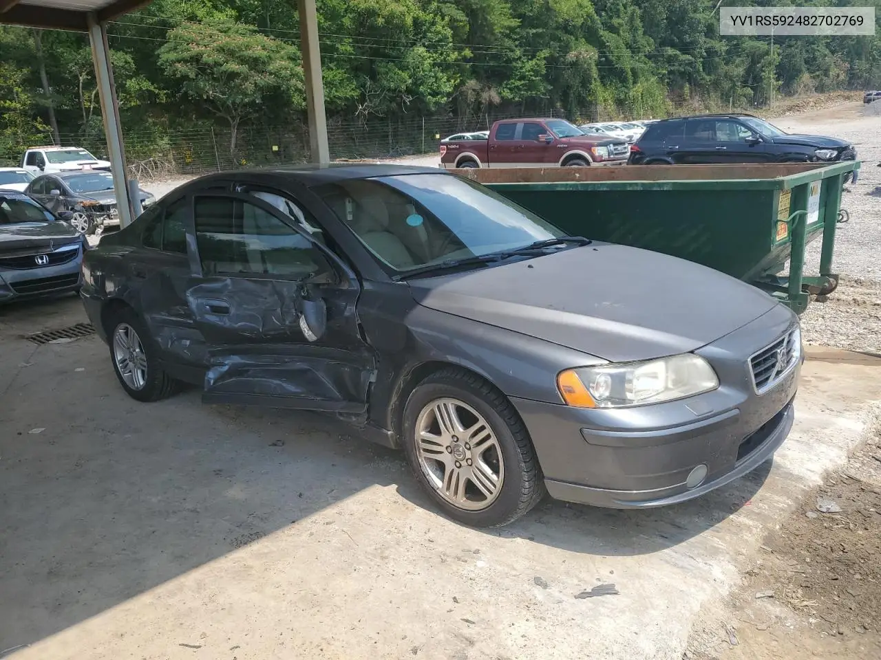 2008 Volvo S60 2.5T VIN: YV1RS592482702769 Lot: 62221945