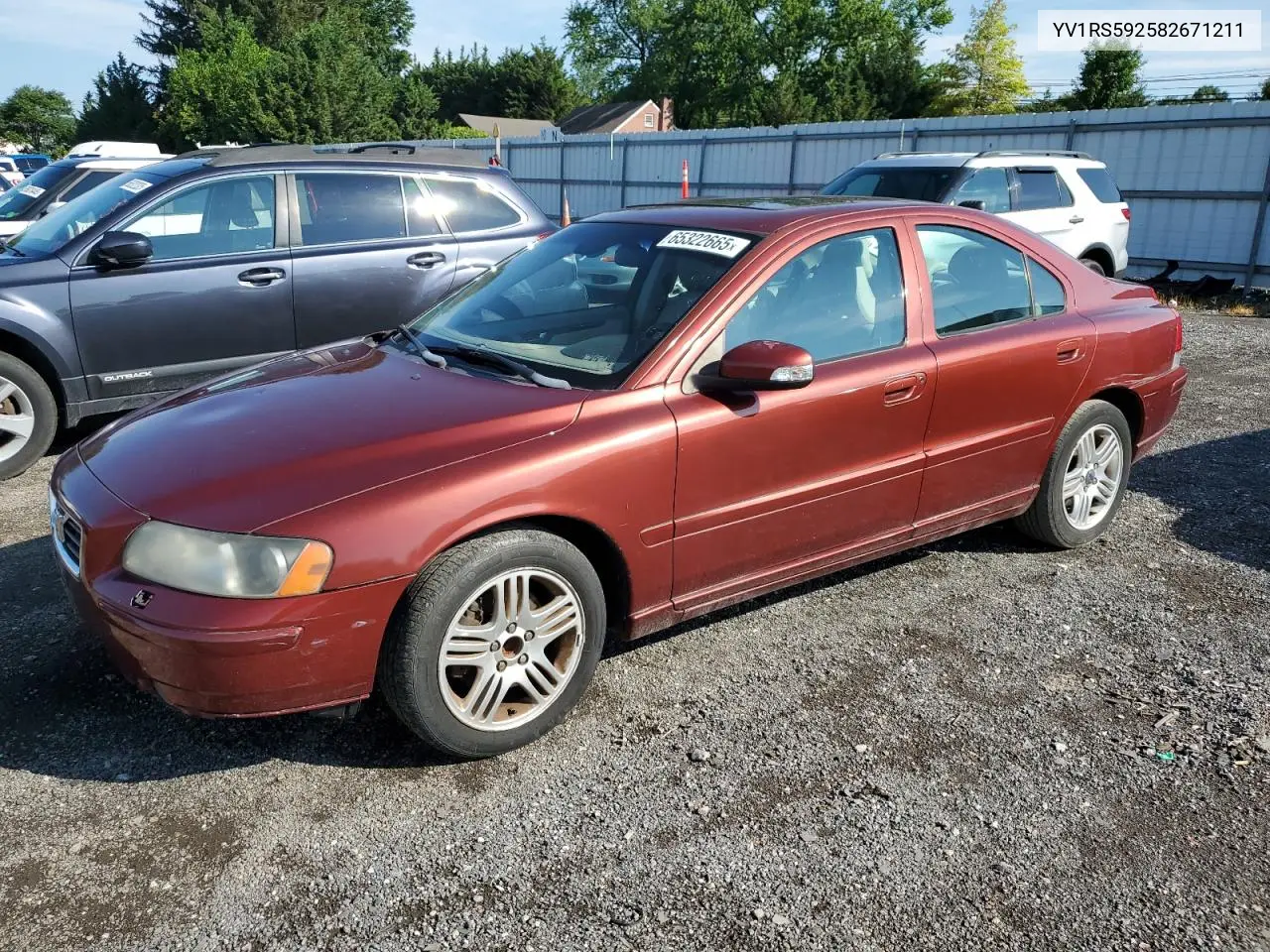 2008 Volvo S60 2.5T VIN: YV1RS592582671211 Lot: 65322665