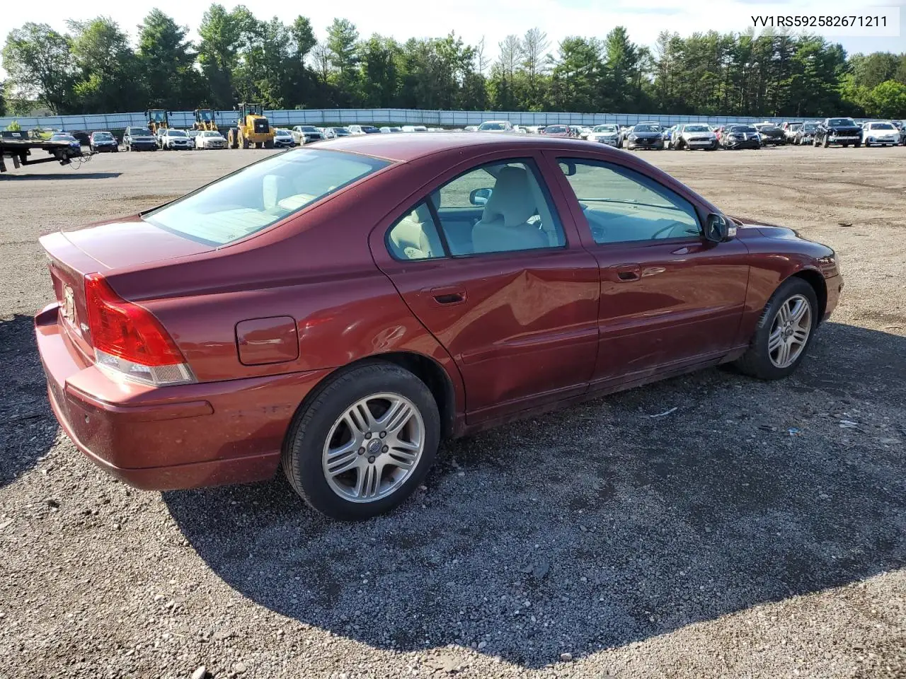 2008 Volvo S60 2.5T VIN: YV1RS592582671211 Lot: 65322665