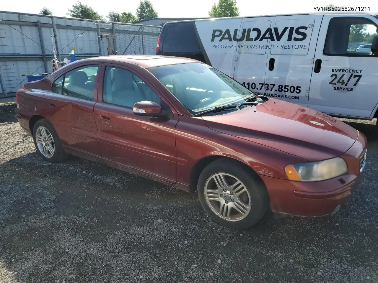 2008 Volvo S60 2.5T VIN: YV1RS592582671211 Lot: 65322665