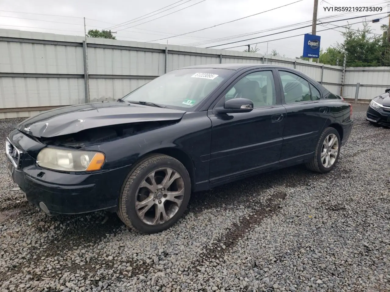 2009 Volvo S60 2.5T VIN: YV1RS592192735309 Lot: 61223095