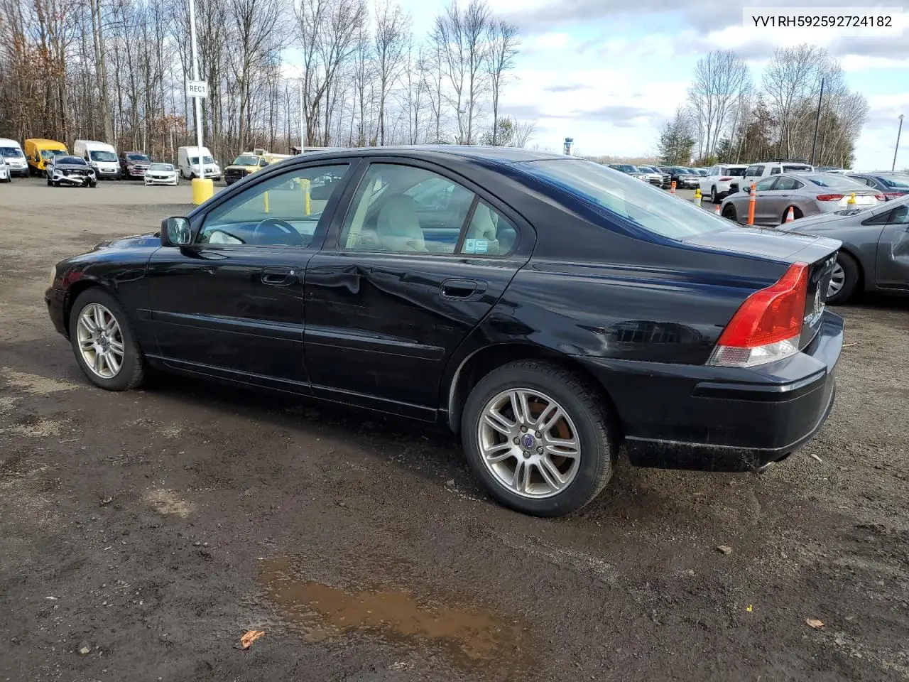 2009 Volvo S60 2.5T VIN: YV1RH592592724182 Lot: 87472324