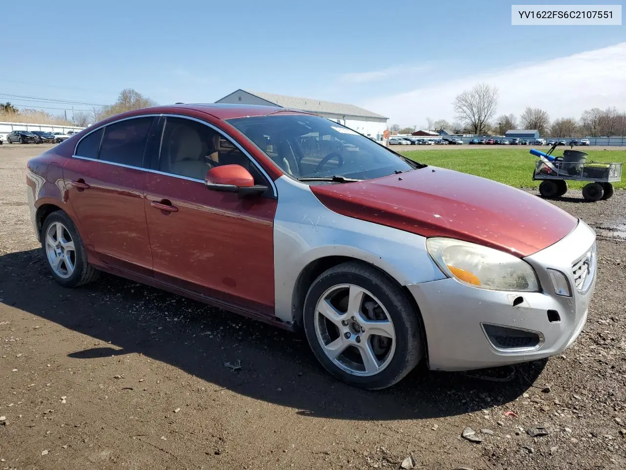 2012 Volvo S60 T5 VIN: YV1622FS6C2107551 Lot: 47631535