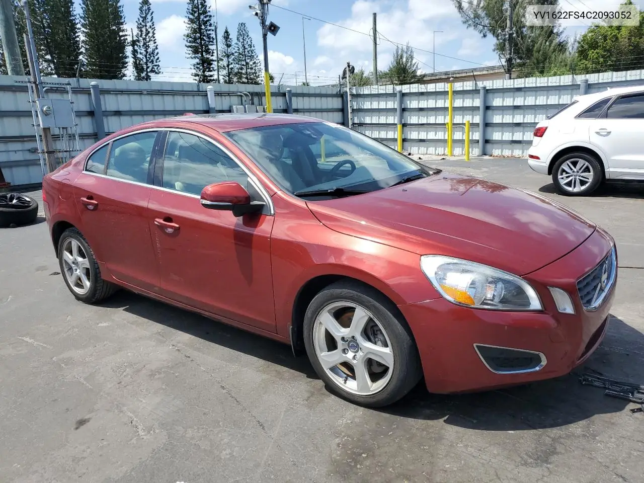 2012 Volvo S60 T5 VIN: YV1622FS4C2093052 Lot: 52204875