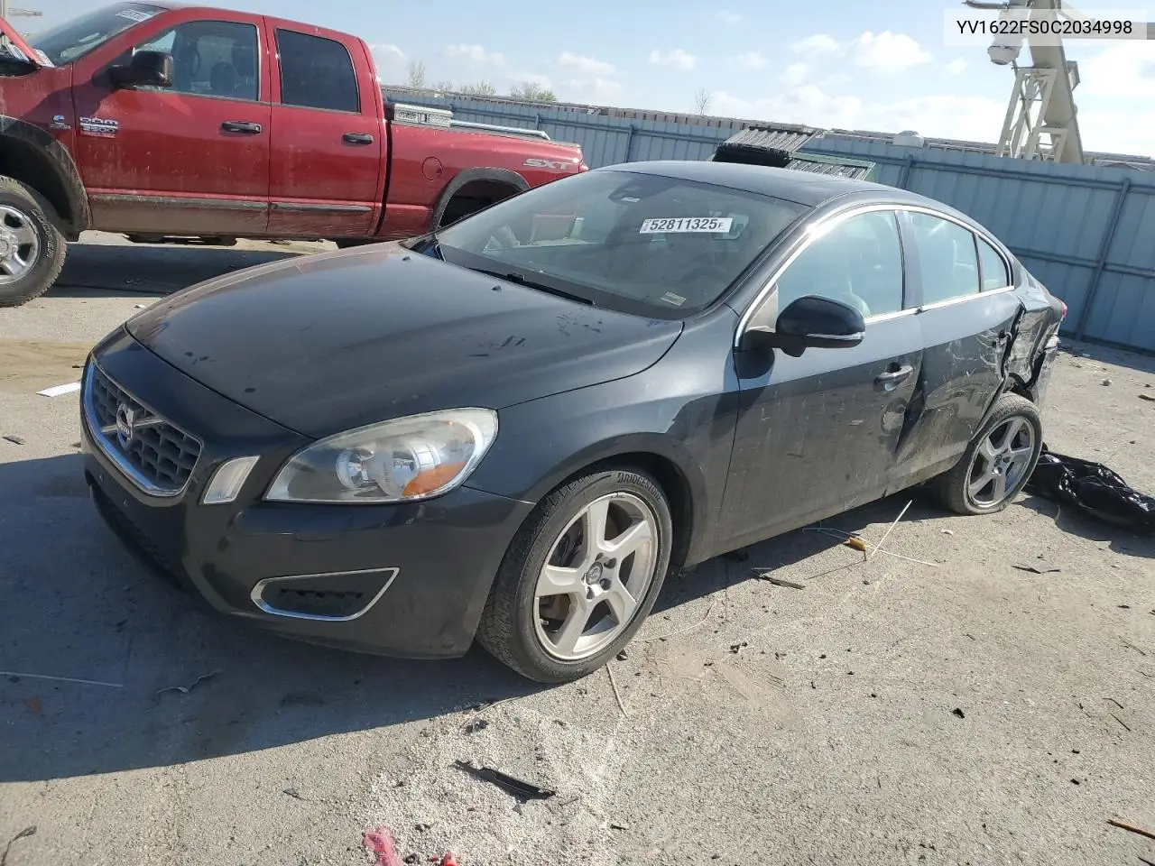 2012 Volvo S60 T5 VIN: YV1622FS0C2034998 Lot: 52811325