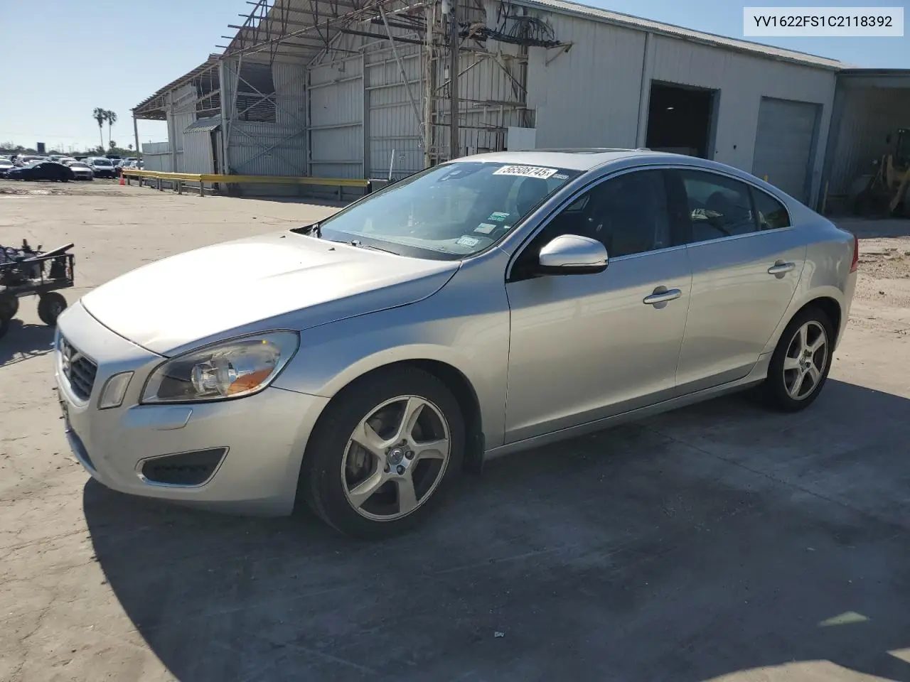 2012 Volvo S60 T5 VIN: YV1622FS1C2118392 Lot: 56508745