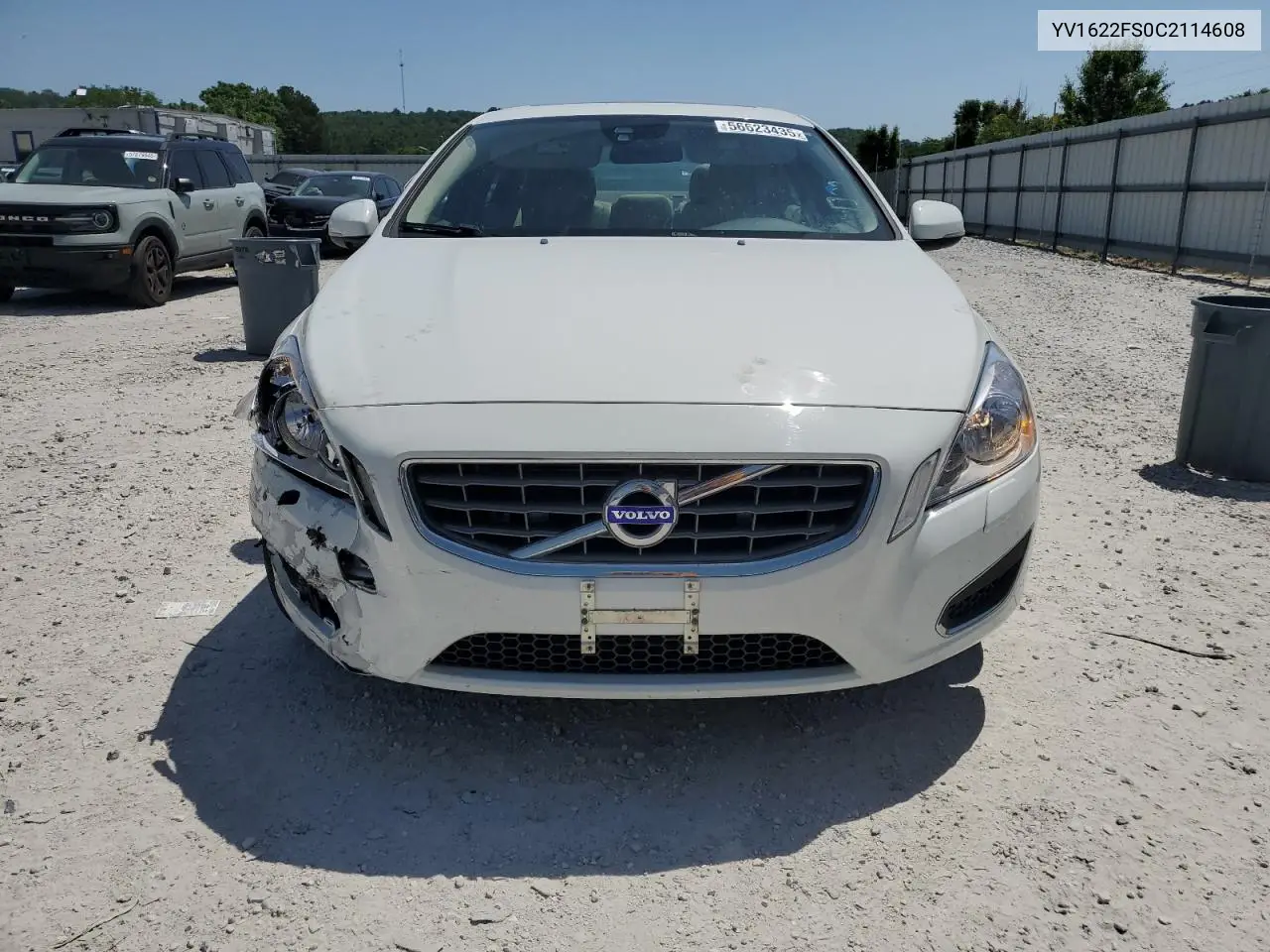 2012 Volvo S60 T5 VIN: YV1622FS0C2114608 Lot: 56623435