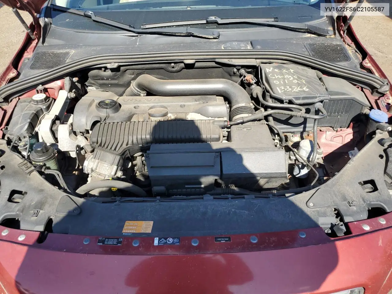 2012 Volvo S60 T5 VIN: YV1622FS6C2105587 Lot: 61008135