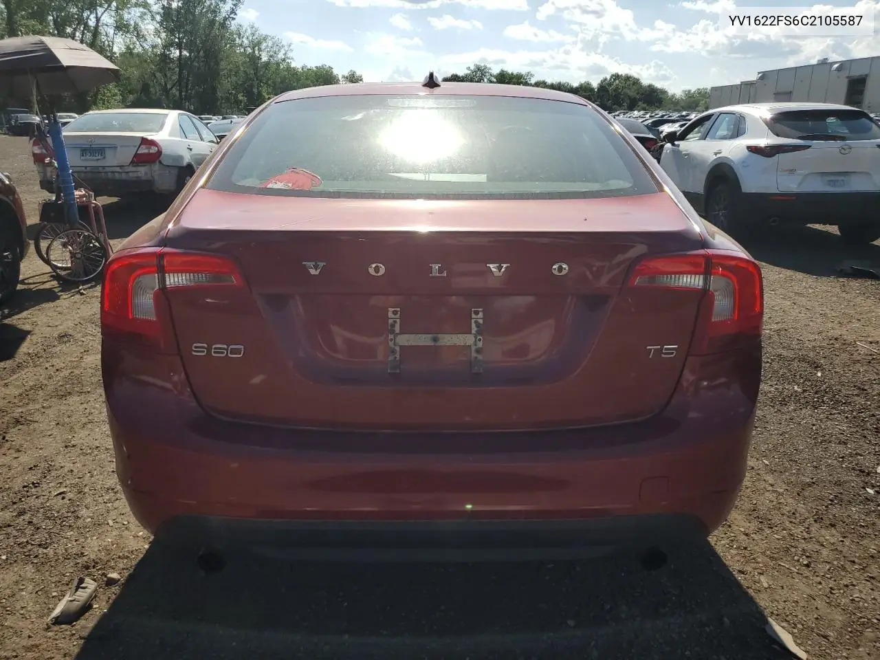 2012 Volvo S60 T5 VIN: YV1622FS6C2105587 Lot: 61008135