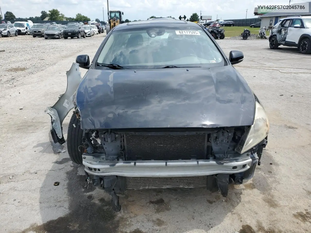 2012 Volvo S60 T5 VIN: YV1622FS7C2045786 Lot: 62177595