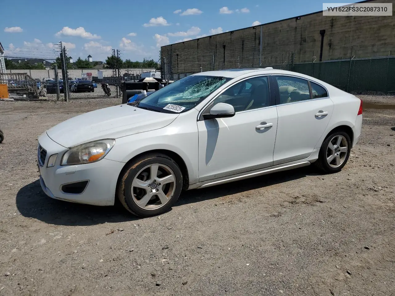 2012 Volvo S60 T5 VIN: YV1622FS3C2087310 Lot: 62550925