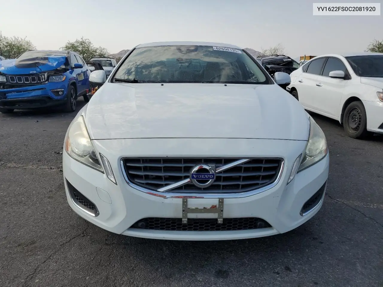 2012 Volvo S60 T5 VIN: YV1622FS0C2081920 Lot: 62650135