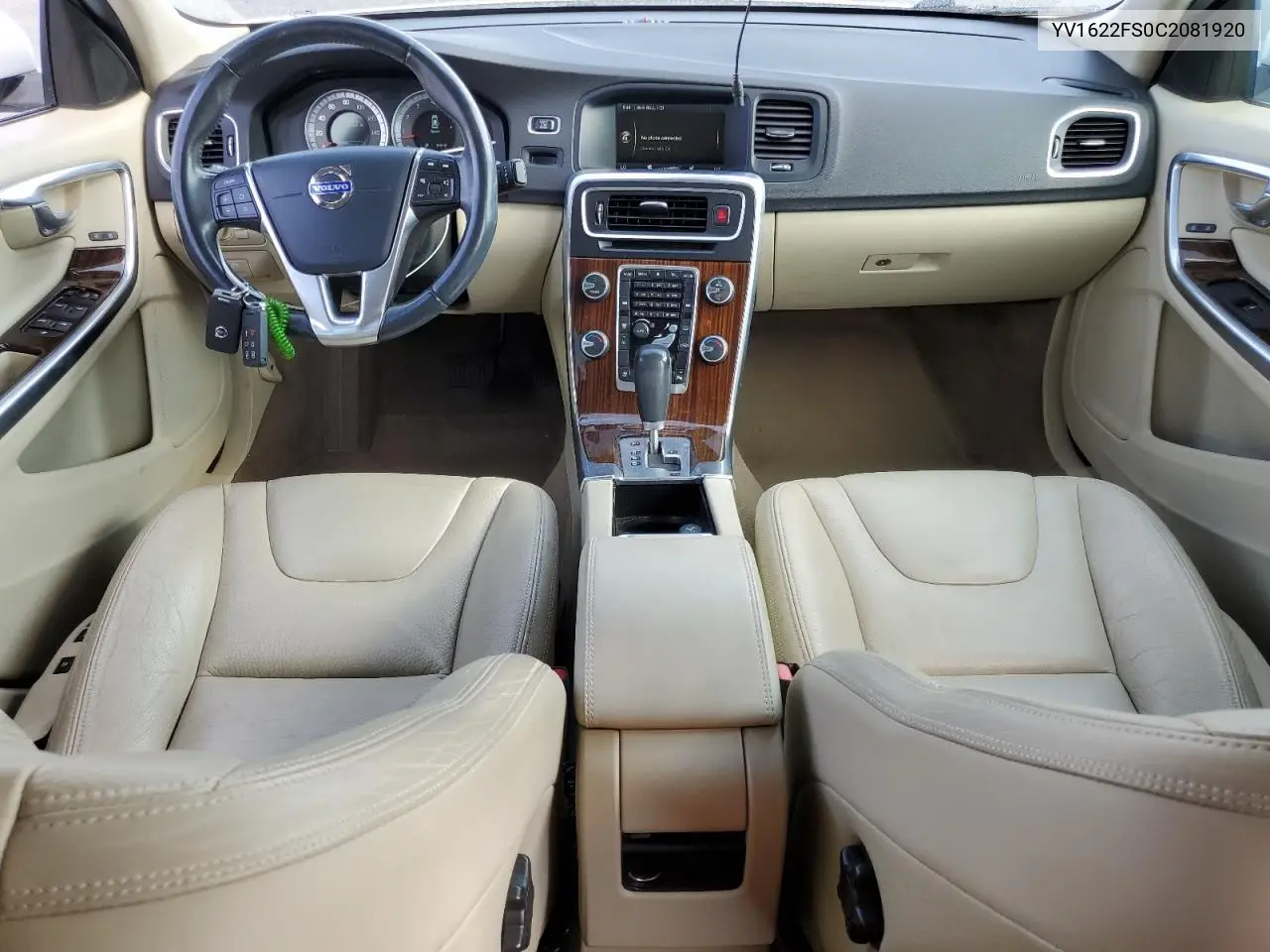 2012 Volvo S60 T5 VIN: YV1622FS0C2081920 Lot: 62650135