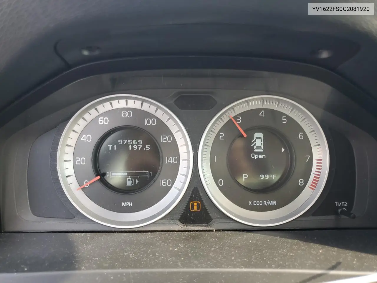 2012 Volvo S60 T5 VIN: YV1622FS0C2081920 Lot: 62650135