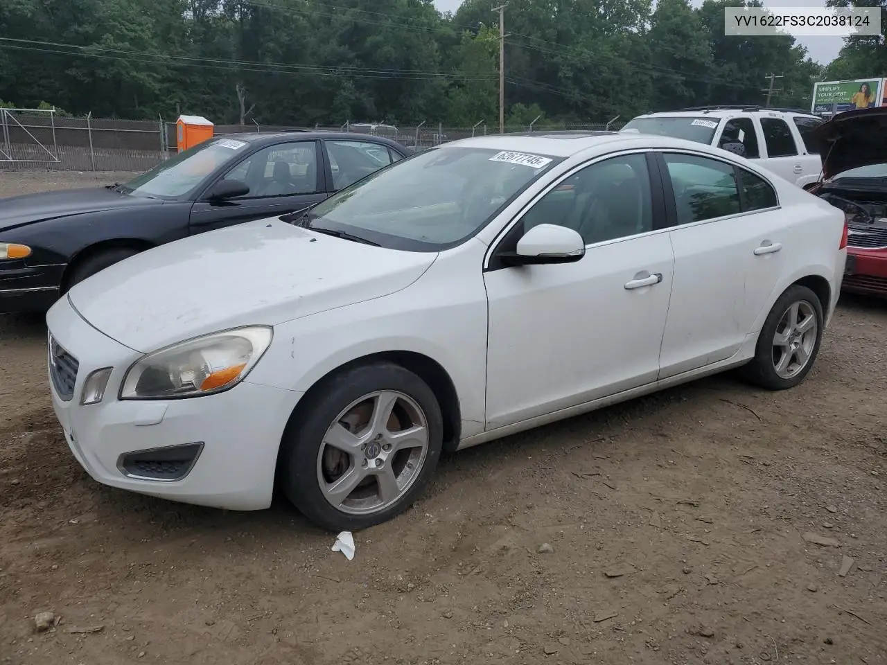 2012 Volvo S60 T5 VIN: YV1622FS3C2038124 Lot: 62677745
