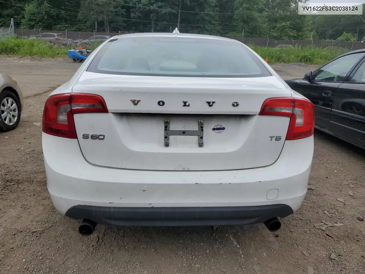 2012 Volvo S60 T5 VIN: YV1622FS3C2038124 Lot: 62677745
