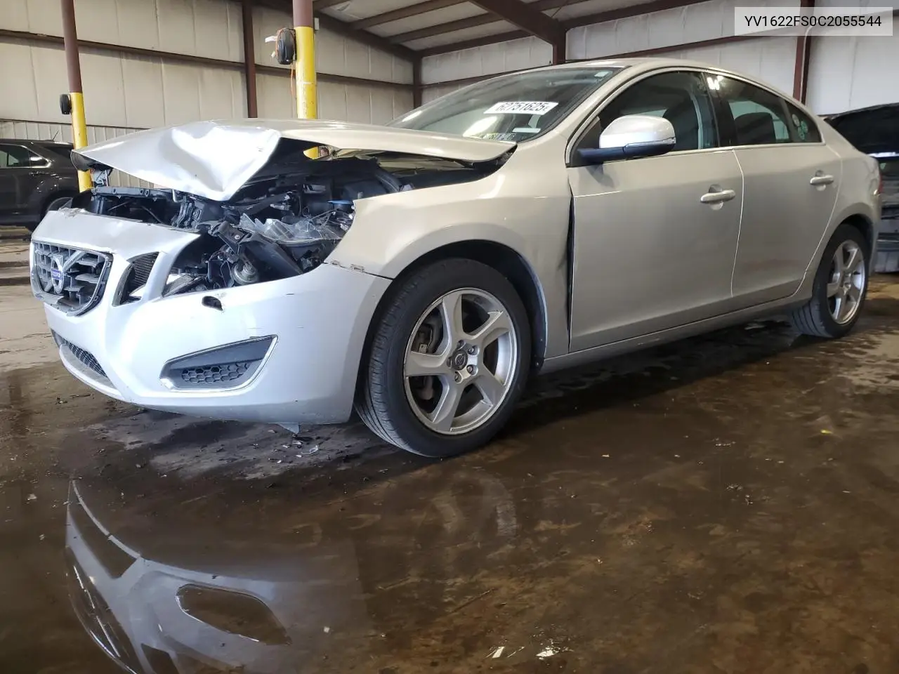 2012 Volvo S60 T5 VIN: YV1622FS0C2055544 Lot: 62751625
