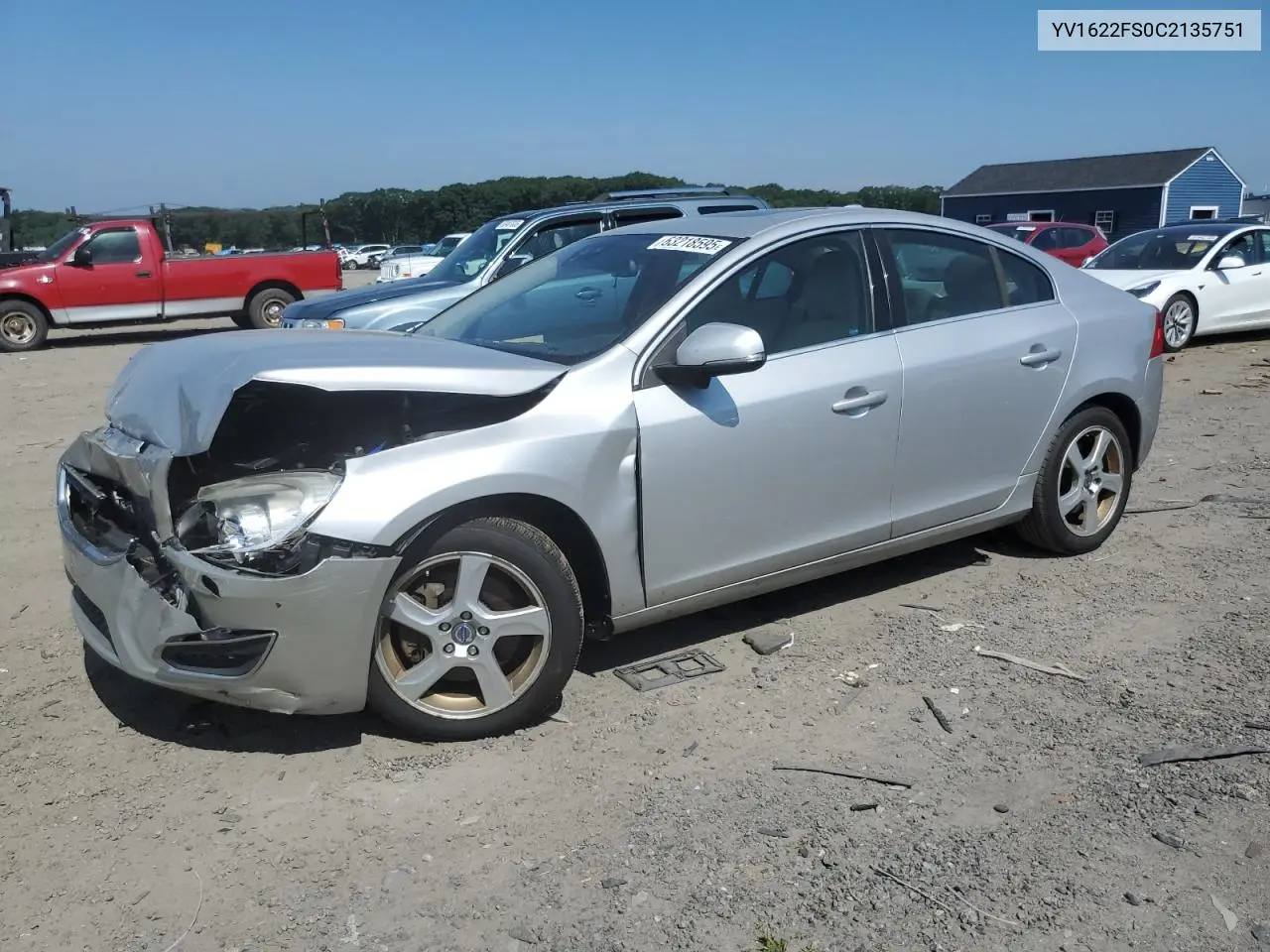 2012 Volvo S60 T5 VIN: YV1622FS0C2135751 Lot: 63218595