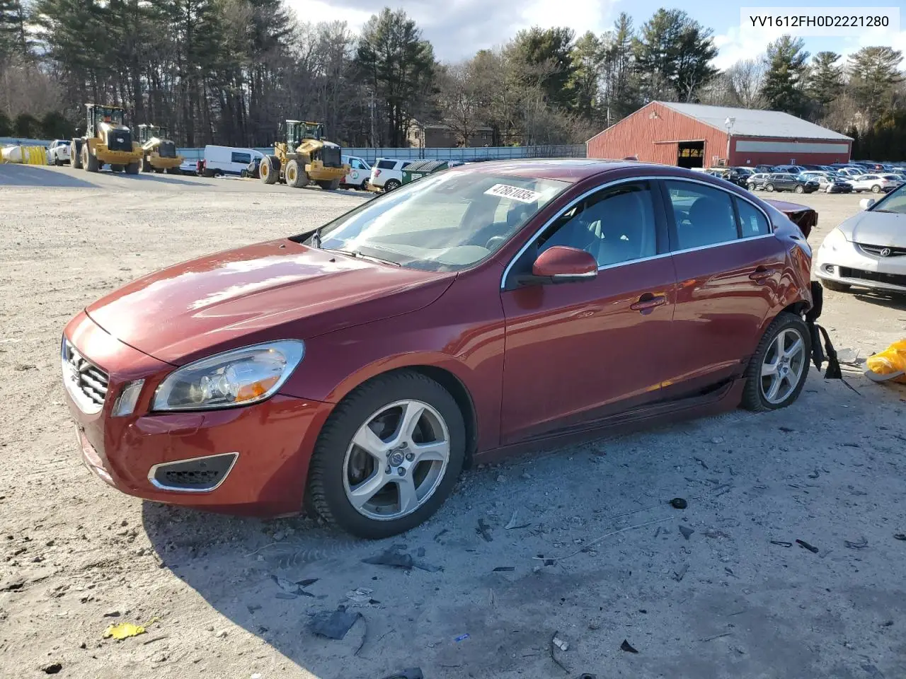 2013 Volvo S60 T5 VIN: YV1612FH0D2221280 Lot: 47861035