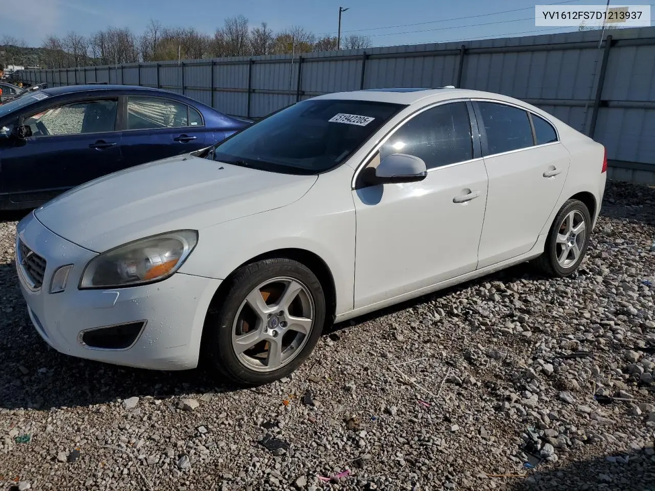 2013 Volvo S60 T5 VIN: YV1612FS7D1213937 Lot: 51942205