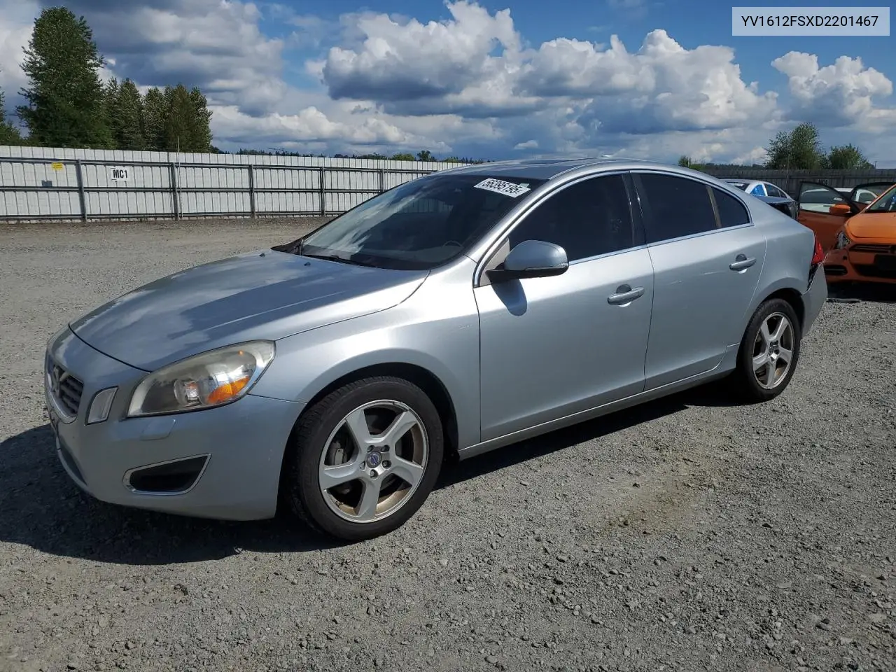 2013 Volvo S60 T5 VIN: YV1612FSXD2201467 Lot: 56395195