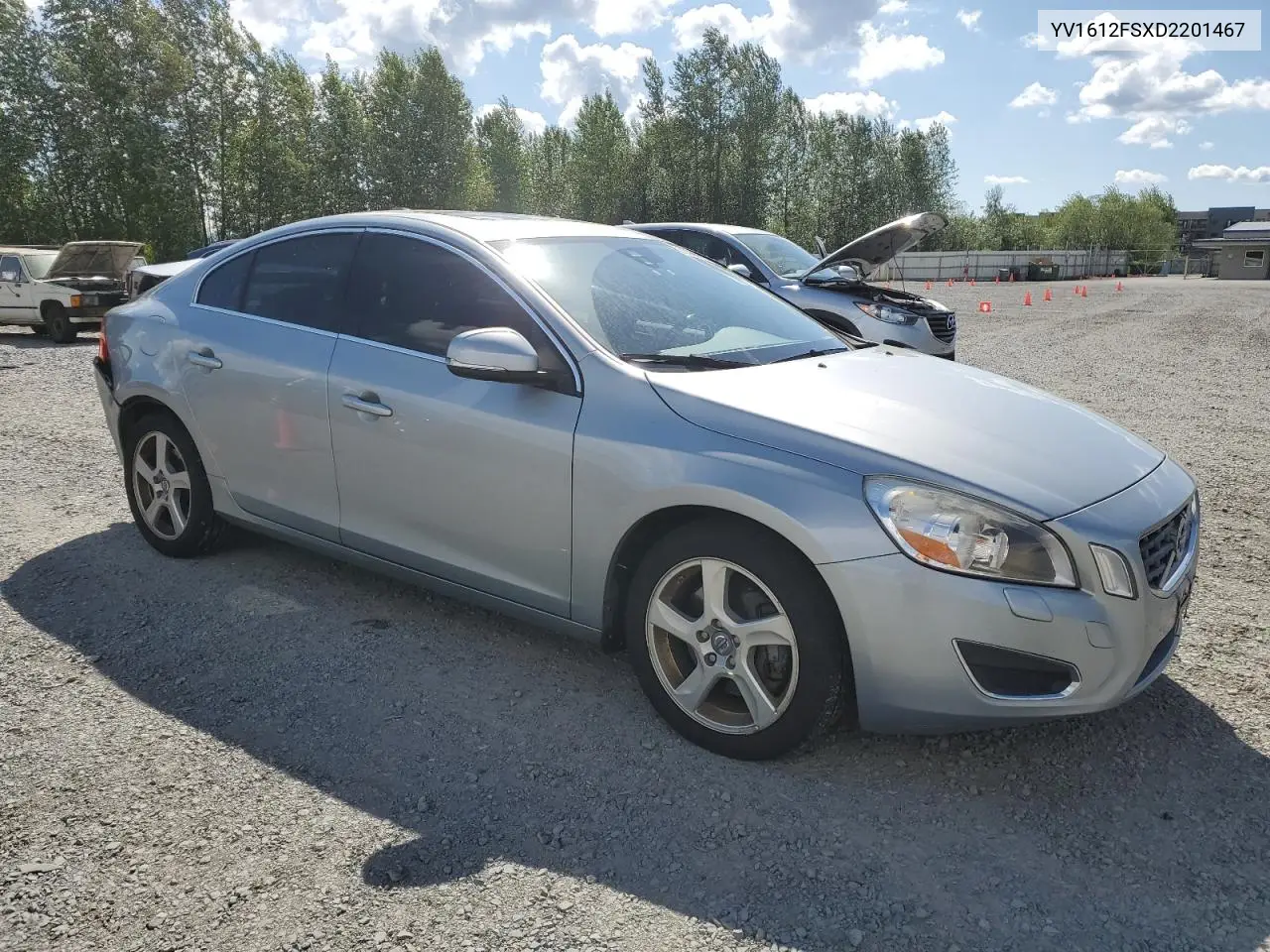 2013 Volvo S60 T5 VIN: YV1612FSXD2201467 Lot: 56395195
