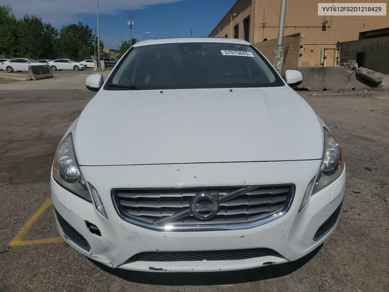 2013 Volvo S60 T5 VIN: YV1612FS2D1218429 Lot: 57075845