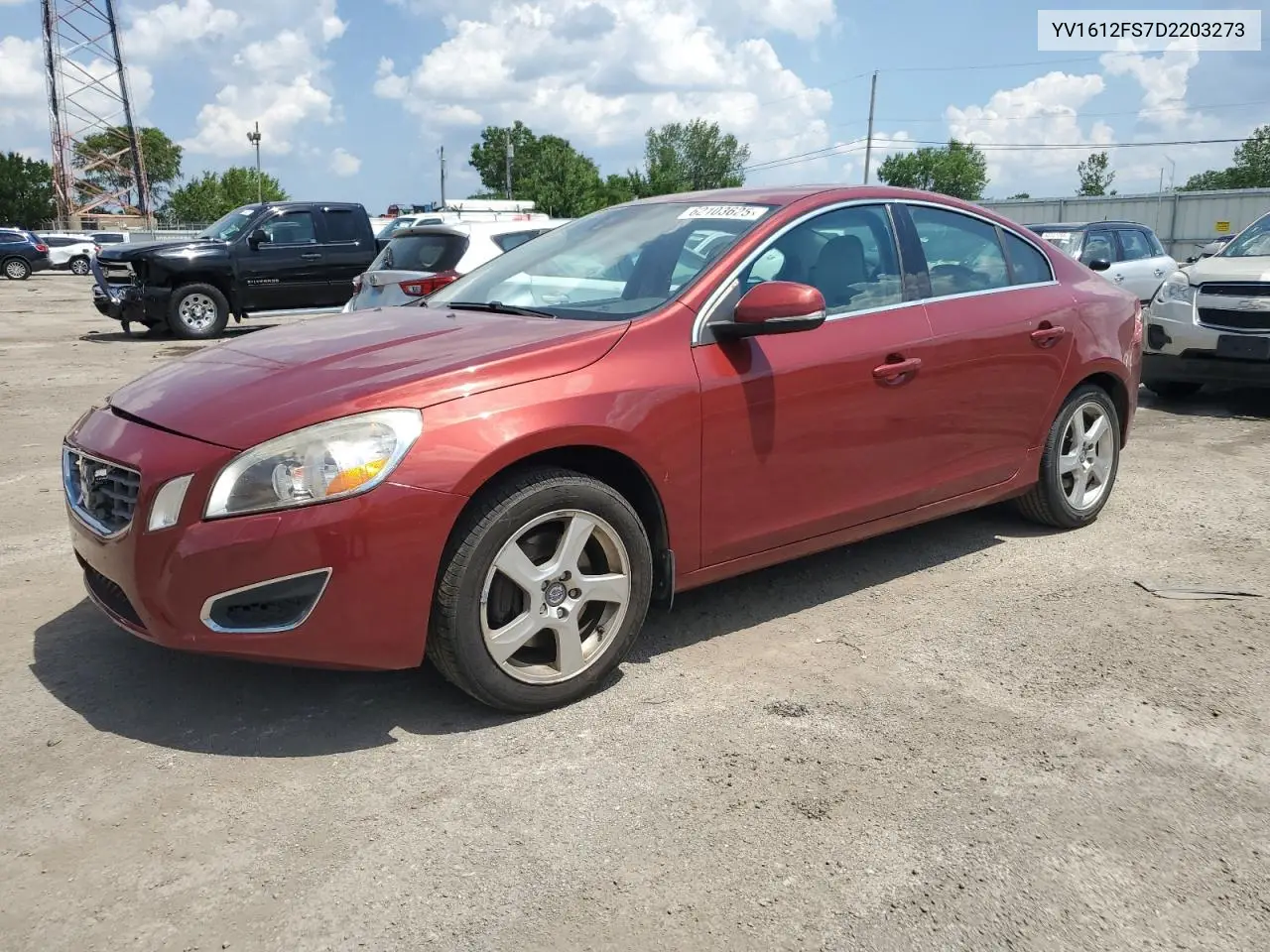 2013 Volvo S60 T5 VIN: YV1612FS7D2203273 Lot: 62103625