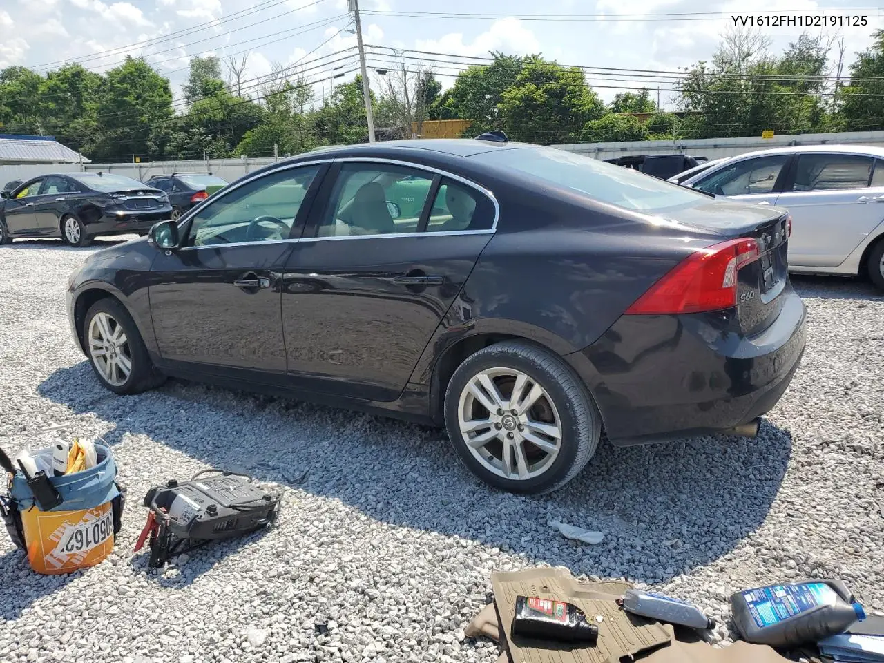 2013 Volvo S60 T5 VIN: YV1612FH1D2191125 Lot: 62378595