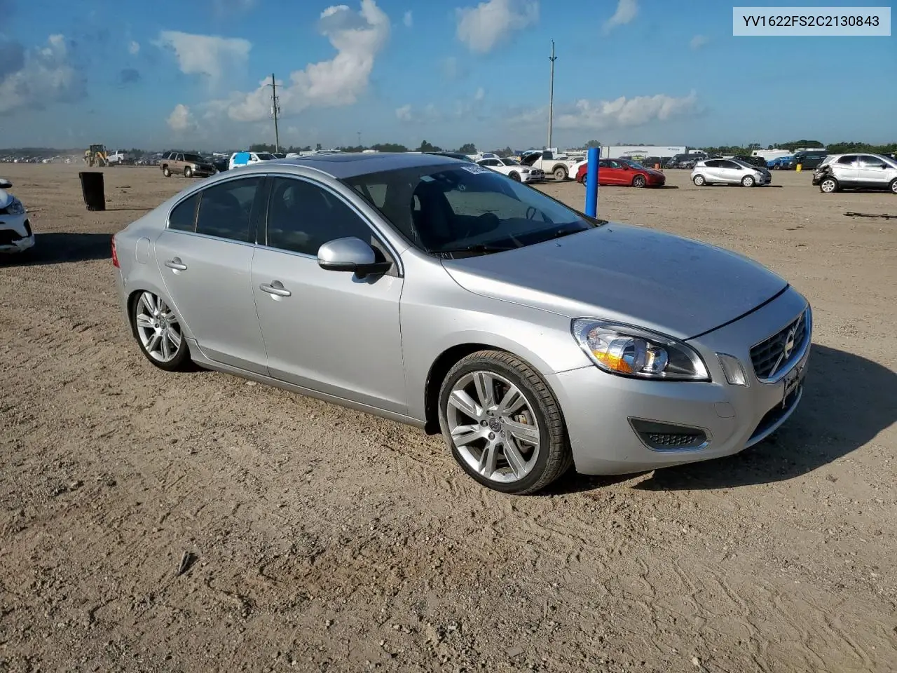 2013 Volvo S60 T5 VIN: YV1622FS2C2130843 Lot: 62415695