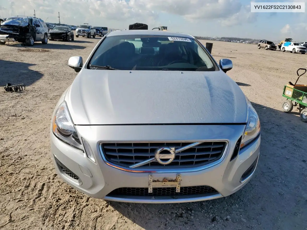 2013 Volvo S60 T5 VIN: YV1622FS2C2130843 Lot: 62415695