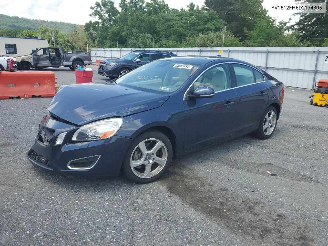 2013 Volvo S60 T5 VIN: YV1612FH6D2174305 Lot: 62688495